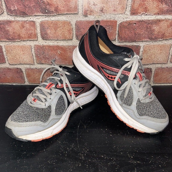 Saucony Womens Grid Cohesion 10 S15333-14 Gray/Pink Running Sneakers Size 10 - Picture 1 of 12